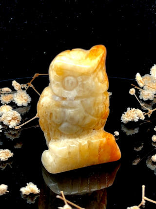 Yellow Aventurine Owl