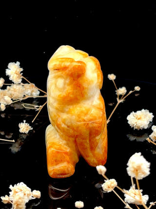 Yellow Aventurine Owl