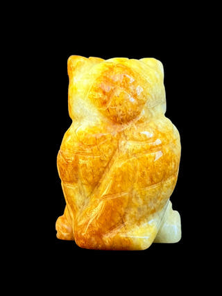 Yellow Aventurine Owl