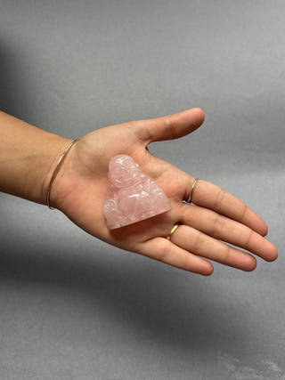 Rose Quartz Laughing Buddha