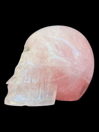 Rose Quartz Crystal Skull
