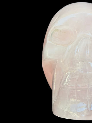 Rose Quartz Crystal Skull