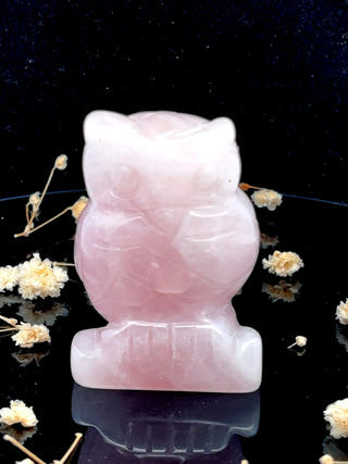 Rose Quartz Owl