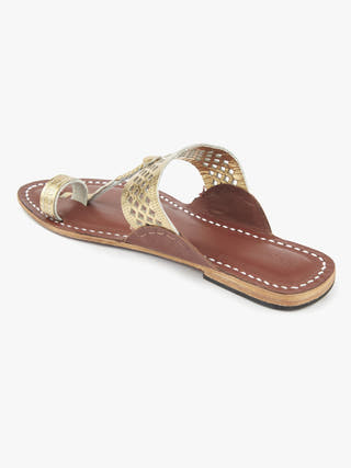 Golden Diamonds in the sky Kolhapuri Chappal