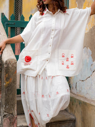 SHVET Top Kaftan White Prathaa