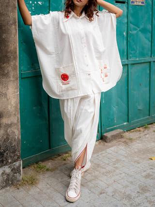 SHVET Top Kaftan White Prathaa
