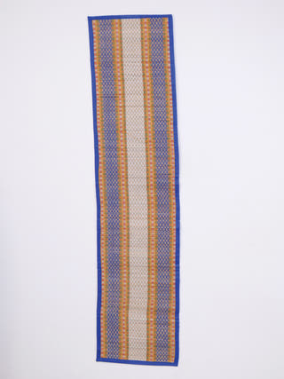 Handcrafted Madhurkathi Table Mat and Runner Blue Pratima Mat Industries