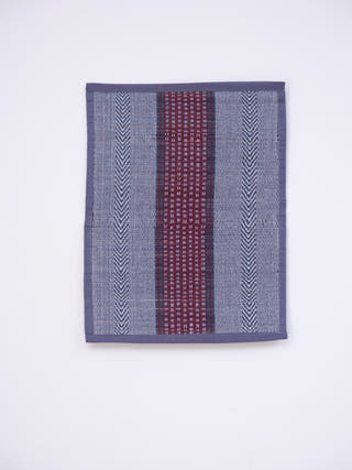 Handcrafted Madhurkathi set of Table Mat and Runner Grey and Maroon Pratima Mat Industries