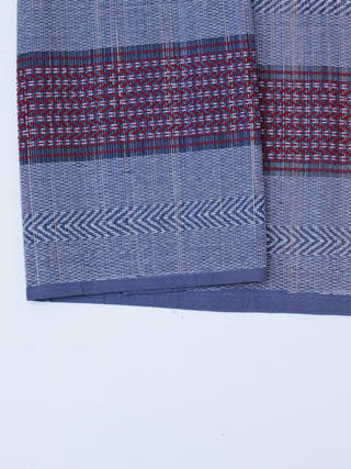 Handcrafted Madhurkathi set of Table Mat and Runner Grey and Maroon Pratima Mat Industries