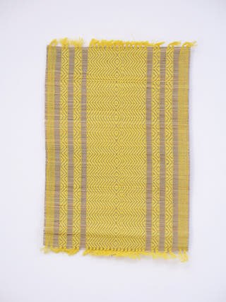 Handcrafted Madhurkathi set of Table Mat and Runner Yellow Pratima Mat Industries
