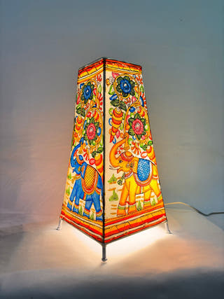 Elephant Flower Tholu Bommalata Lamp