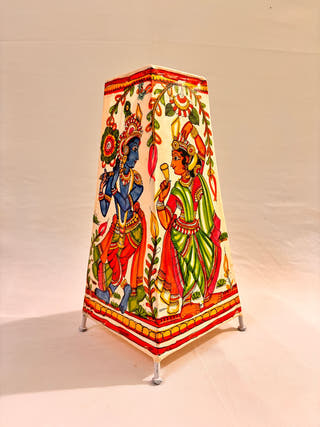 Radha Krishan Tholu Table Lamp - Multicolor