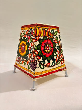 Floral Design Table Lamp - Multicolor