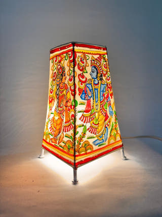 Radha Krishan Table Lamp - Multicolor