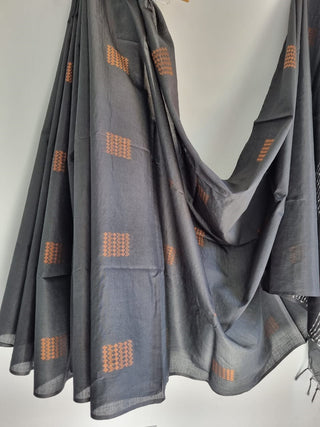 Sloka Cotton Silk Saree Grey KAUSEYAH