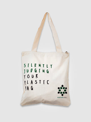 Silently Judging Cotton Tote Bag SustainLabel 