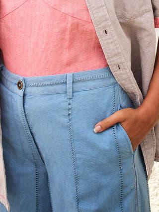 Linen Trouser Blue Sonica Sarna