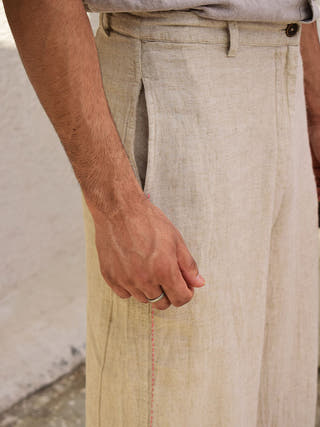 Linen Trousers Raw Sonica Sarna