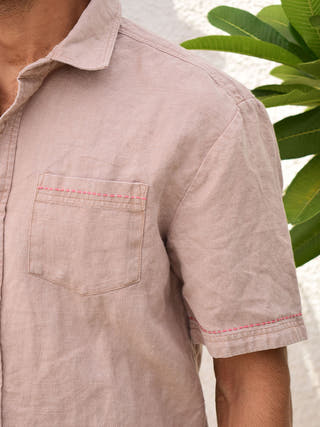 Linen Shirt Bark grey Sonica Sarna