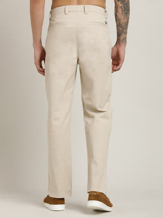 Cream Relaxed-Fit Shirt With Chino Trousers Co-ord Set