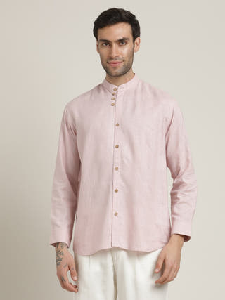 Pink Relaxed Fit Casual Shirt