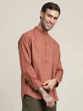 Orange Relaxed Casual Shirt