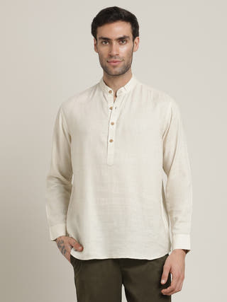 Beige Relaxed Casual Shirt
