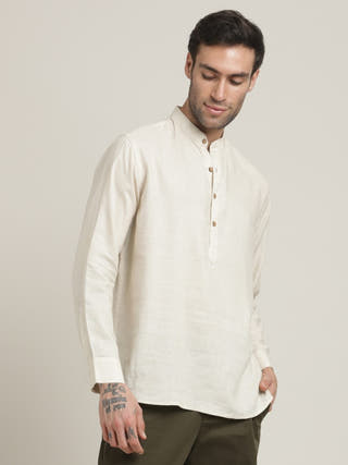 Beige Relaxed Casual Shirt