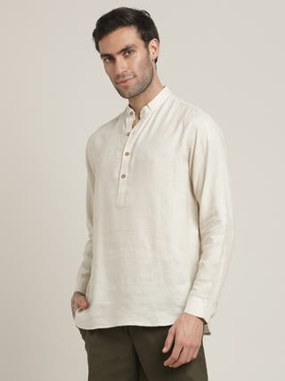 Beige Relaxed Casual Shirt