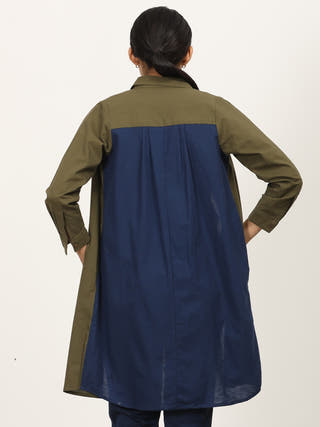 Olive Dress Saltpetre Multi