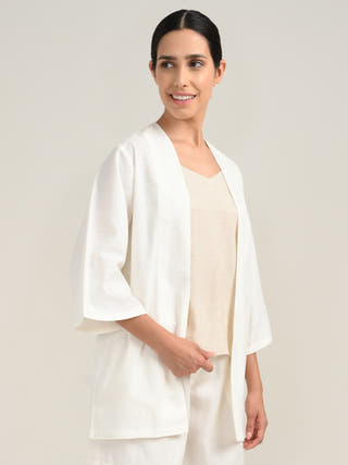 Cream Organic Cotton Shrug