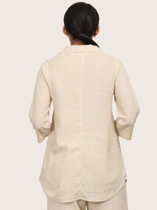 Beige Linen Tunic Saltpetre Beige