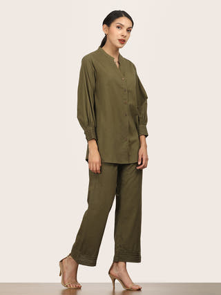 Olive Organic Cotton Co-ord Set