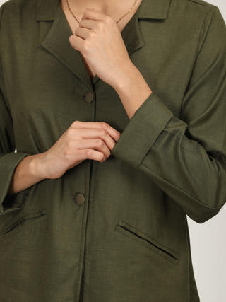 Olive Tencel Co-ord set Saltpetre Olive