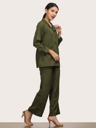 Olive Tencel Co-ord set Saltpetre Olive