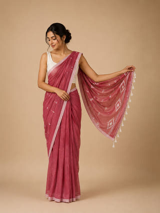 Maku Butty Handloom Lightweight Handwoven Mul Cotton Saree