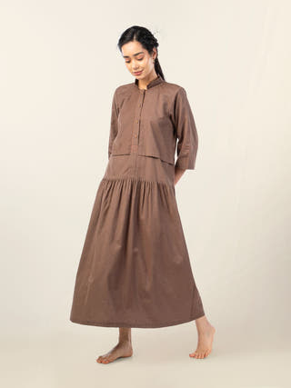 Ember Midi Flapper Shirt Dress