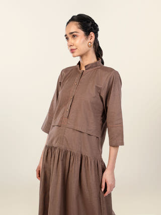 Ember Midi Flapper Shirt Dress