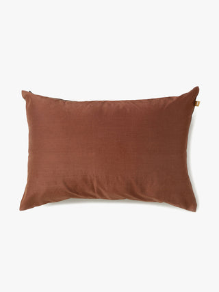 Pochampally Tile Ikat Cushion Cover Brown Aadyam Handwoven