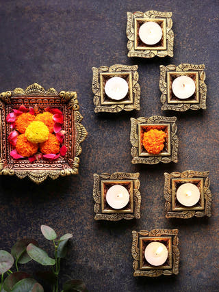 Swastik Diya | Set of 12