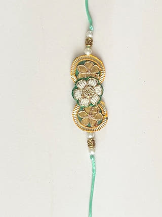 Samriddhi Gota Patti Rakhi and Lumba Haathphool Set