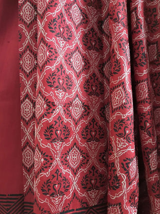 Saya Kosa Silk Saree Maroon KAUSEYAH