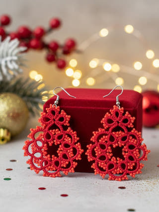 Scarlet Symphony Earrings