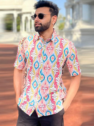 Ikkat Print Shirt Weavsters