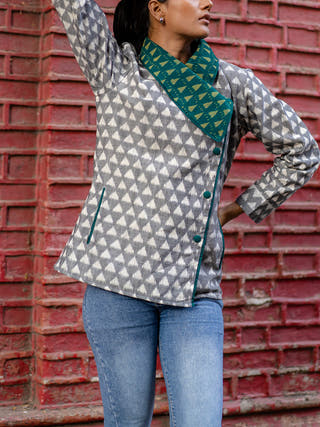 Shades Of Nature Jacket Grey KRUSHNACHUDA