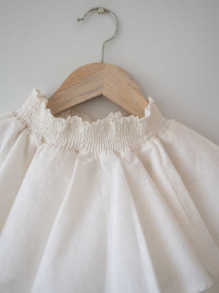 Round And Round White Slub Twirl Skirt