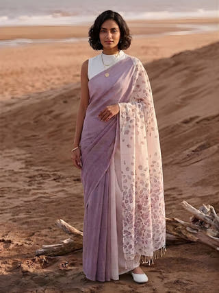Dusty Rose Saree