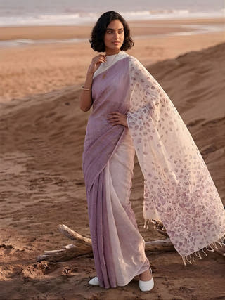 Dusty Rose Saree