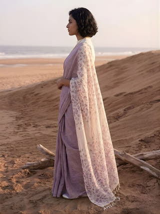 Dusty Rose Saree