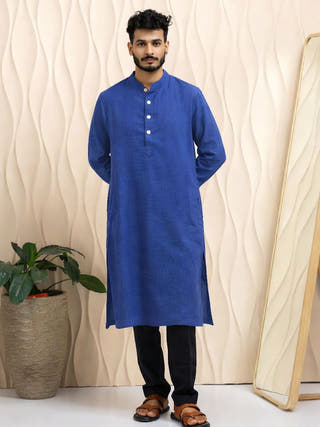 Nikhil Hands Spun Hand Woven Men's Kurta